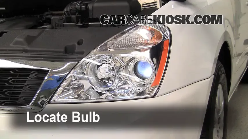 2010 Kia Sedona LX 3.8L V6 Lights Highbeam (replace bulb)